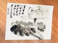 童小汐:秋荷(水墨)