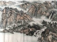 中国画:风波日盛依山转/郑邦强
