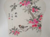 郑邦强画作:《秋趣》扇面