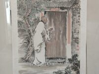 水墨欣赏：僧敲月下门/郑邦强