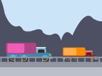 丹妮丨高速路上的大货车